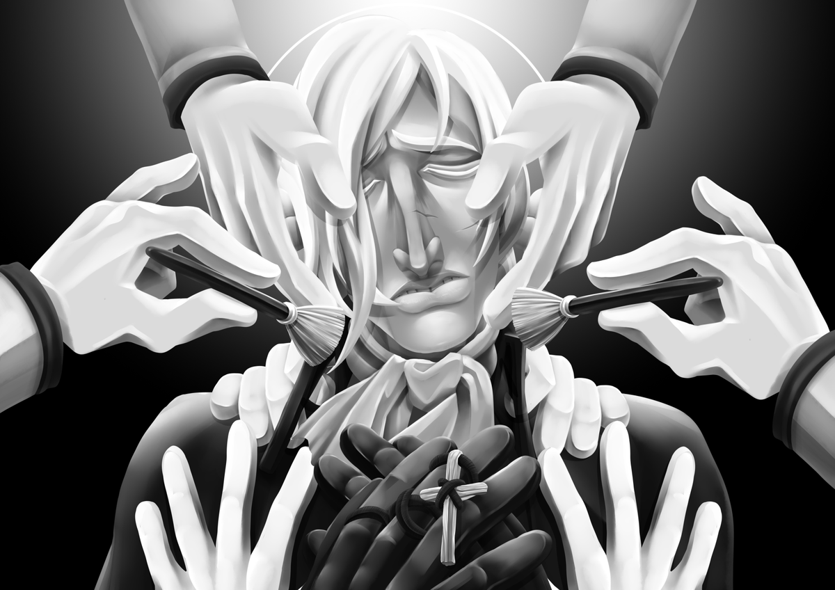 LauwDany's tweet photo. ⚰️⌛️
If you were church,
I'd get on my knees.
Confess my love,
I'd know where to be.
My sanctuary,
You're holy to me.
⌛️⚰️
#Aesdrew #Ansop #IdentityV #identityVイラスト #IdentityVfanart #IDV #IDVFanart #aesopcarl #aesop_carl #embalmer #andrewkreiss #andrew_kreiss #gravekeeper https://t.co/EM7oPpZO0G