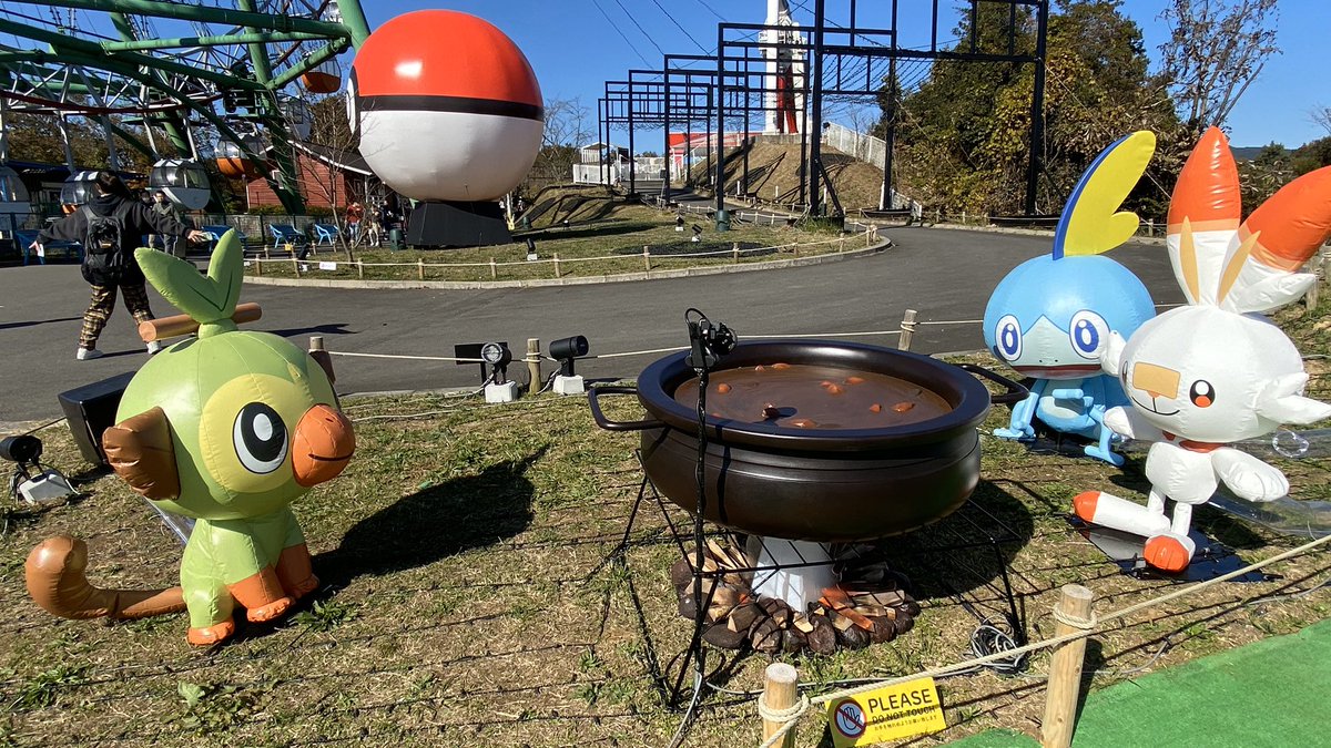 朝ははっぴーかむかむポケパークって感じ！ ポケモン遊園地な雰囲気に