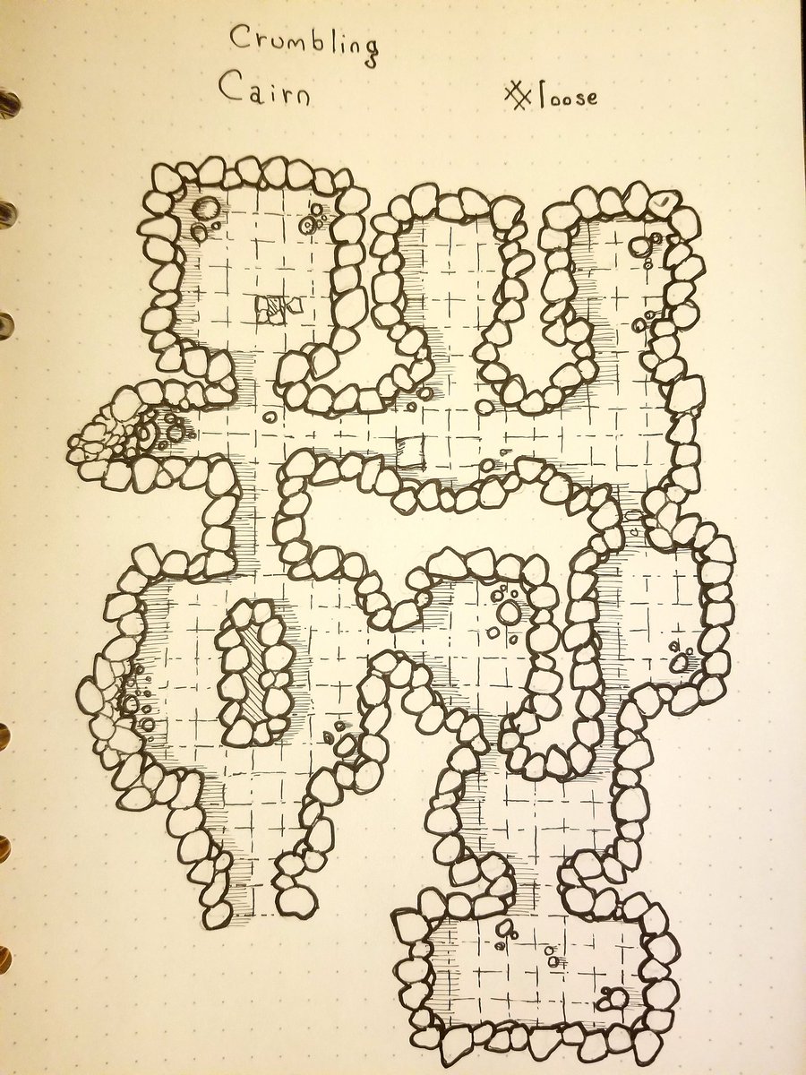 9thKeyPress's tweet photo. Next make up item on the #mapvember agenda, keyword "loose".

This is an ancient and crumbling stone tomb that sits on a hill in a misty moor.

#mapvember2020 #dnd https://t.co/3sREgQzYf2