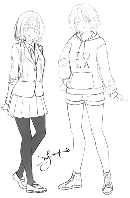オリジナルキャラを描いてみた。
こんな感じでどうかな?? 