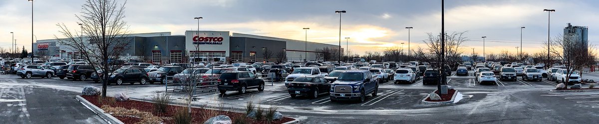 If you own a store that sells flowers, or stationary, or music, or luggage, you can’t have one person in your shop, but Costco can sell all those things to a thousand people at a time. 7/8