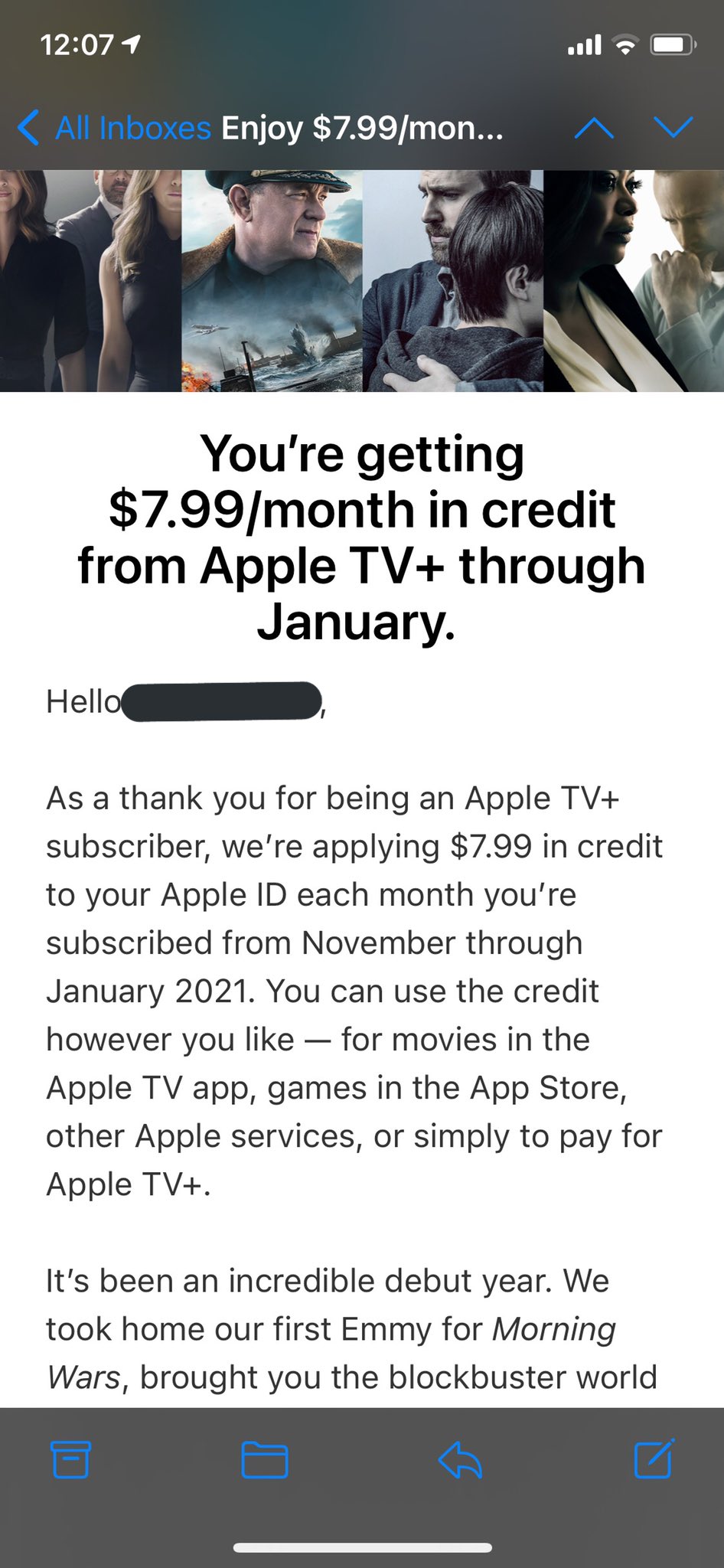 Apple Giving Monthly Credits To Apple TV+ Subscribers | Ubergizmo