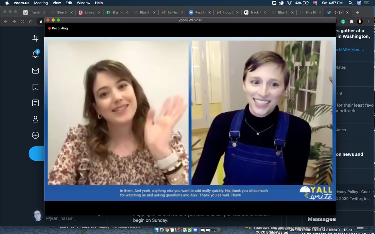 jean_snares's tweet photo. @YALLFest #YALLWrite Another great webinar with lots and LOTs of great advice! Thank you! @alexbracken
@stdennard
♥️🙏😃 https://t.co/MUAmV5qsv1
