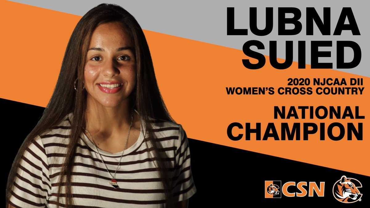 BREAKING: Lubna Suied is the 2020 #NJCAAXC DII Women's NATIONAL CHAMPION!!!!!