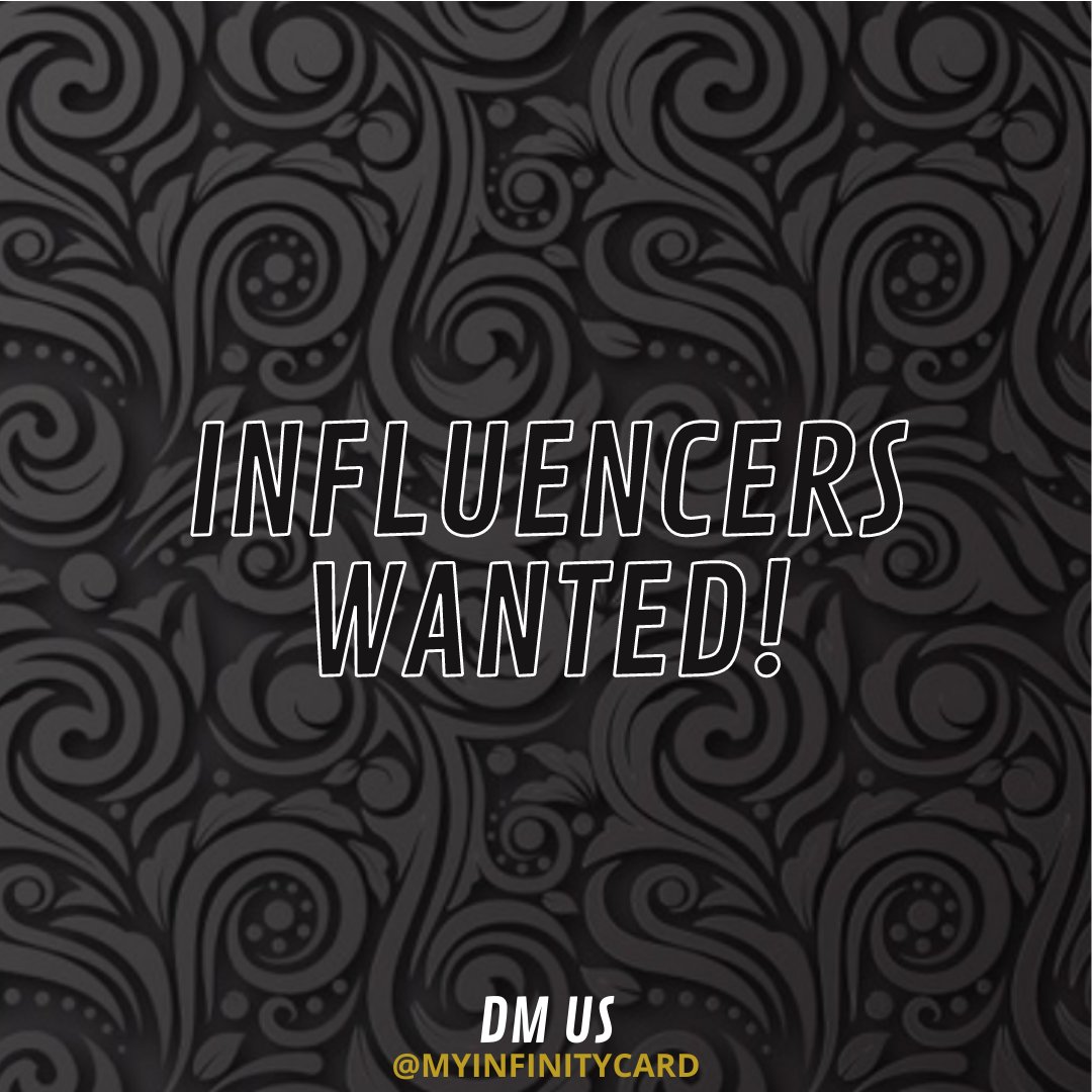 _InfinityCard's tweet photo. We Need Influencers! Are you an influencer with over 500 followers? If you are, we want to hear from you!

Here at Infinity Card, we are getting ready to launch our brand new product and we want you to be apart of it! 🚀⁠
For more information, please DM us! 📩⁠

#business https://t.co/b5a3GivWLo