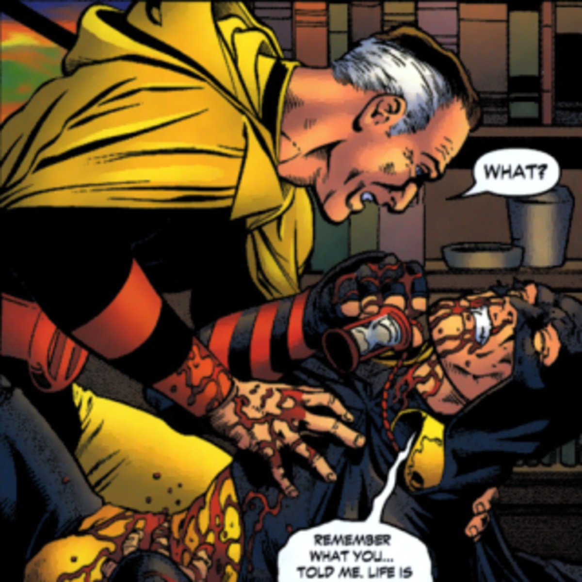 But the Hourman subplot in JSA Matt found a solution to maybe save Rex's life pulling him from the time stream the problem though was that he could only be there for an hour before going back, Rick would go there for advice and a chance to see his Dad again.