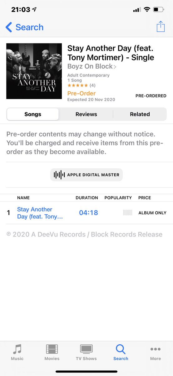 ClaireW59366002's tweet photo. Pre-order done β
#stayanotherday #boysonblock good luck lads with the single @BBlockofficial @shanelynchlife ππππ https://t.co/InsaGrjDhF