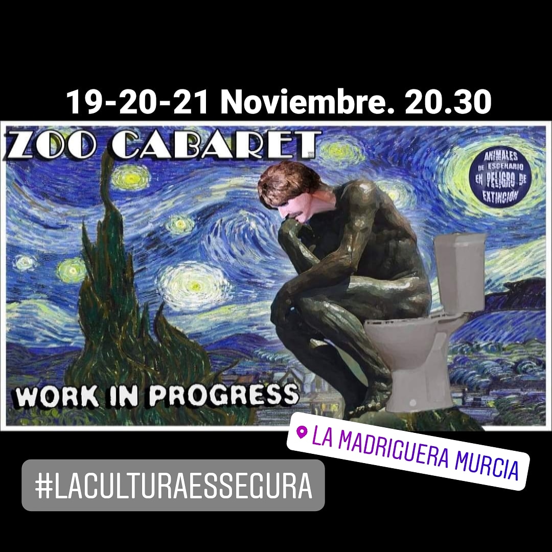 Volvemos a <a href="/la_madriguera__/">LaMadriguera Murcia</a> con el show "Work in Progress"❗ 🐇 
Toda la info en el evento de fb 🔻 facebook.com/events/1252766… y tus entradas en🔻 entradium.com/events/zoo-cab… 
#laculturaessegura #zoocabaret #lamadrigueramurcia #workinprogress #murcia