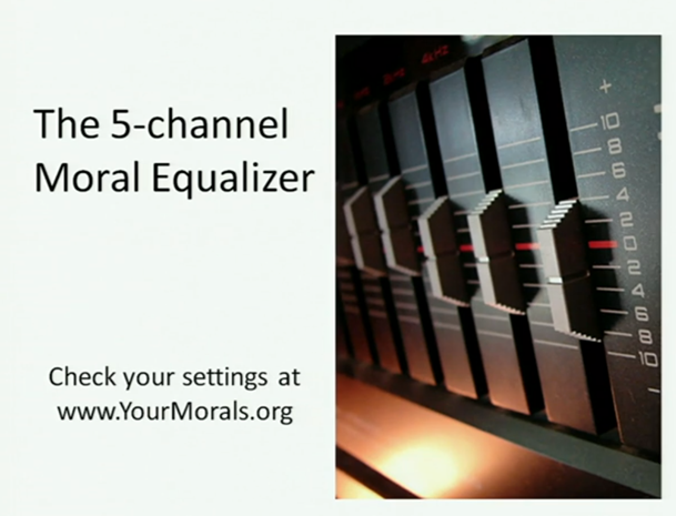 An even bigger step is to acknowledge what  @JonHaidt calls our 5-channel Moral Equalizer. Let me talk you through the five moral fundamentals and then show you how they are very different for liberals and conservatives. https://www.ted.com/talks/jonathan_haidt_the_moral_roots_of_liberals_and_conservatives?utm_campaign=tedspread&utm_medium=referral&utm_source=tedcomshare