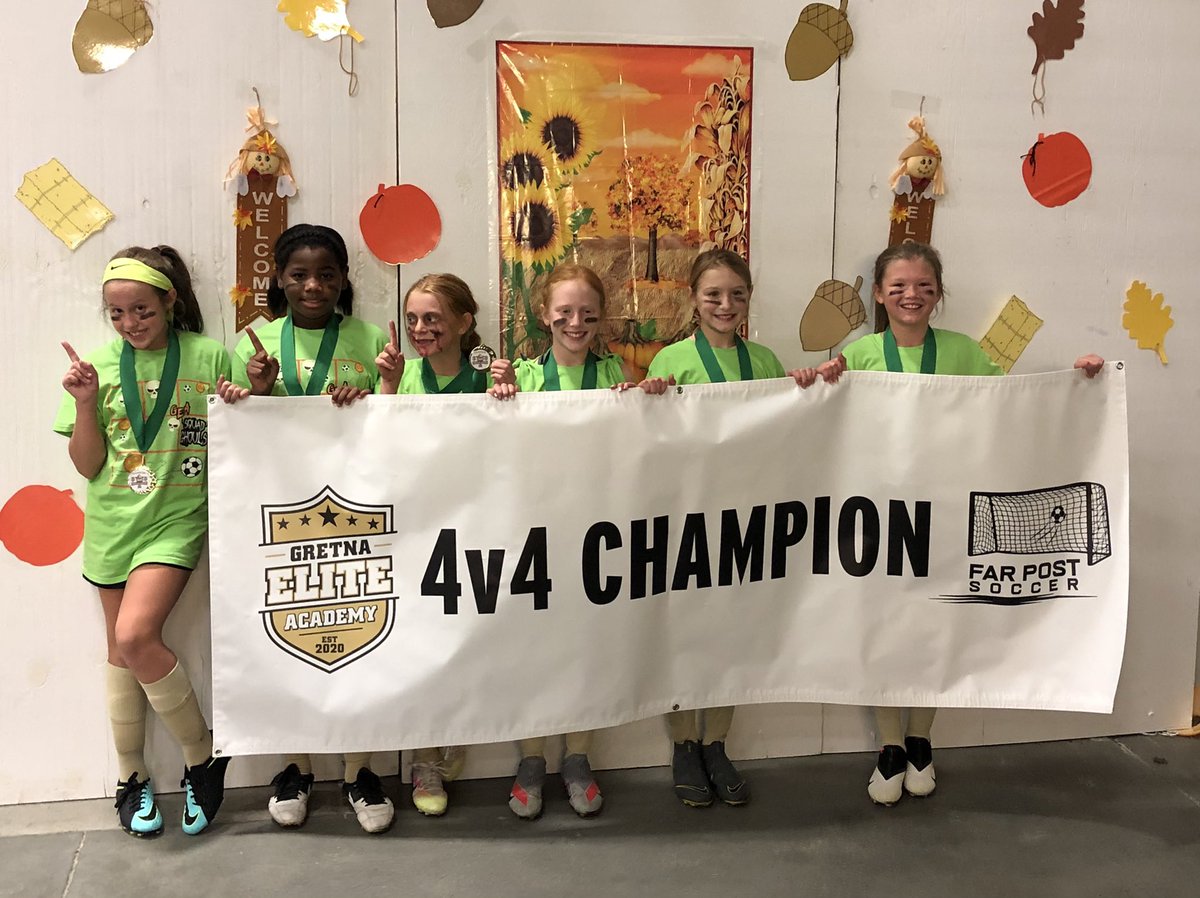 Farpost_soccer's tweet photo. The Little Terrors team from @GretnaEliteAcad demonized the competition on Friday night - taking home the championship in the U11 Girls bracket! https://t.co/c2RxPrpBaA