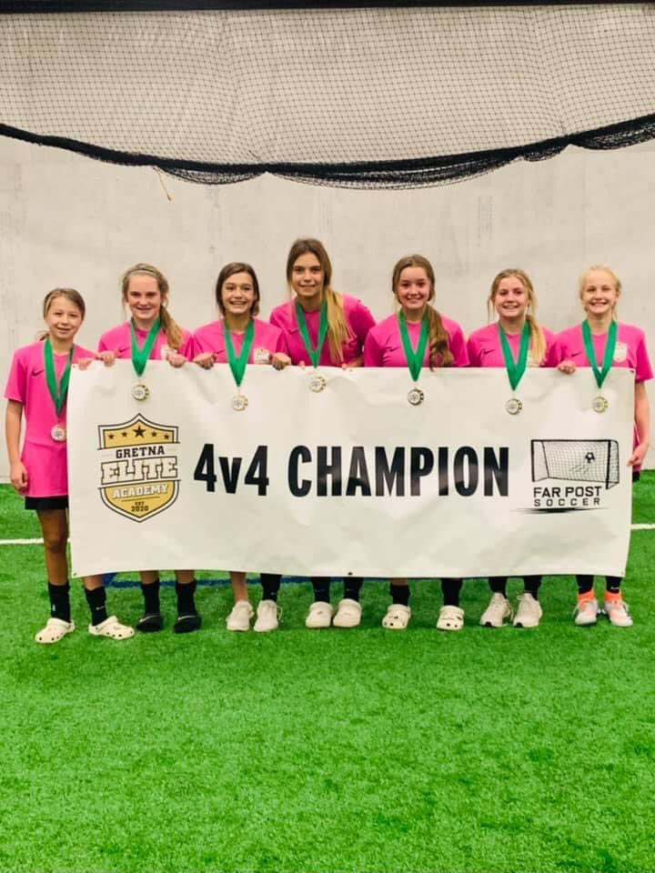 Farpost_soccer's tweet photo. Scarecrow Shootout 2020 is rolling along.  The first championship rings went to the U14 Triple Threat girls @GretnaEliteAcad . . . winners of the U15 Boys bracket!  Congrats Girls! https://t.co/scw5JN8yzC