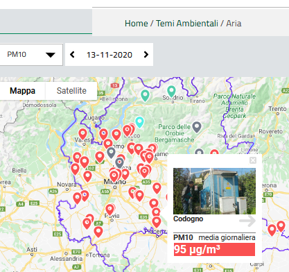 DamianoDiSimine's tweet photo. Vivere in campagna per l'aria migliore? dopo 7 giorni di smog, media PM10 Milano Verziere 53,6, Codogno 63,7. E' sempre pessima aria, ma nella bassa è tossica, in tempo di Covid urge maggior cura x i polmoni lombardi. Dimezzare carico zootecnico, #cambiamoagricoltura https://t.co/KqYSDrQ0hg