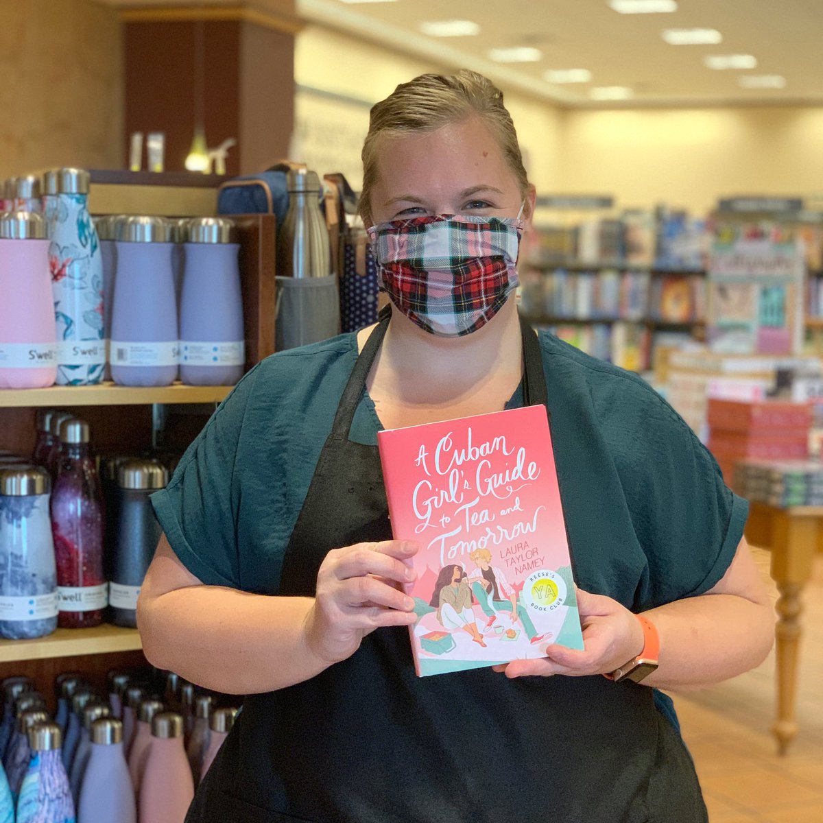 bnappleton's tweet photo. Need a #newbook &amp; #coffeerecommendation?! Kelsey thinks you should swing by &amp; snag #acubangirlsguidetoteaandtomorrow by #laurataylornamey &amp; #treatyourself to a #toastedwhitechocolatemocha to go with it! #bncafe #bnappleton #yourbaristamissesyou #reesesyabookclub #booksandcoffee https://t.co/cegPpFLf4J