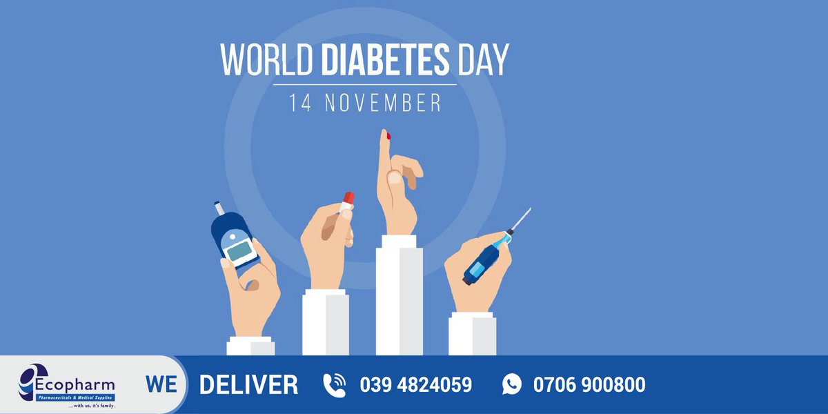 ecopharmug's tweet photo. World Diabetes Day, This year's campaign aims to raise awareness about the role of nurses in supporting people living with diabetes. We care for you and therefore join the rest of the world to say, yes we can make a difference together. #worlddiabetesday #ecofamily #StaySafeUg https://t.co/3xhjr9CjCj