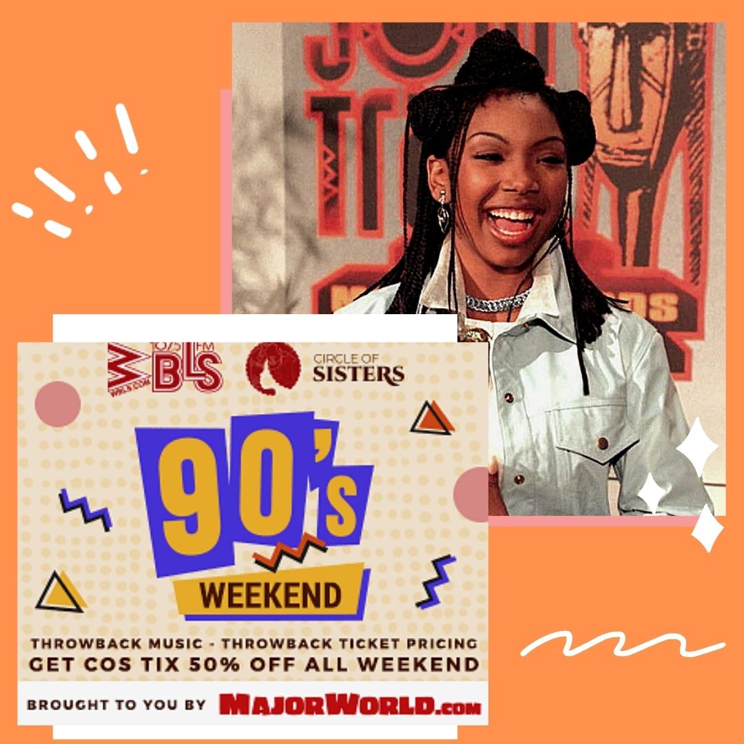 WBLS1075FM's tweet photo. 50% OFF!!🙌🏾It’s a #WBLSCOS 90’s Weekend on WBLS! Throwback Music + Throwback Tix Prices for Circle of Sisters 2020💥Yup..50% OFF!! 👉🏾 https://t.co/Nwd3tYpsM8 ✨See @4everBrandy at COS 2020✨
COS is NEXT WEEK - November 20th and 21st – GET YOUR TIX NOW🙌🏾✨
#WBLS90s https://t.co/U97pQGvAv3