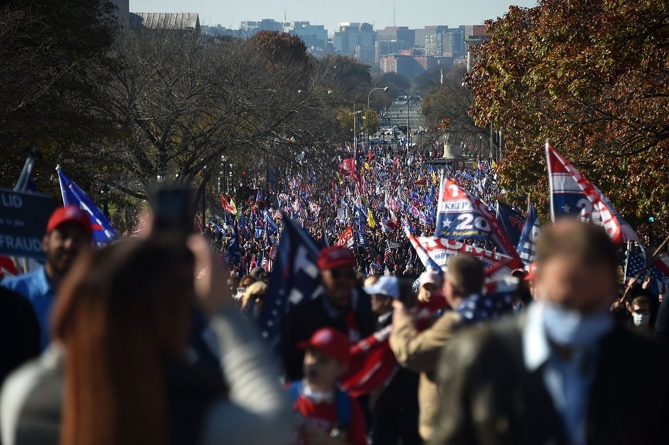 dburghart's tweet image. It was not a Million MAGA on the streets of DC today, but it would be catastrophic to not take what happened today seriously. This is a beginning, not the end. We're witnessing the initial coalescing of a wide range of far-right forces into mass opposition.