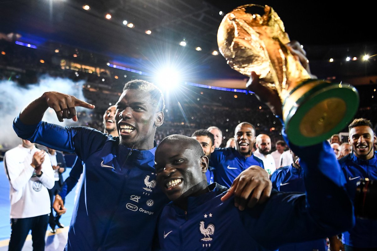 ActuFoot_'s tweet image. Lorsque Paul Pogba et N'Golo Kanté ont été alignés ensemble d'entrée, l'équipe de France n'a jamais perdu.

✅ 20 victoires
🤝 6 nuls