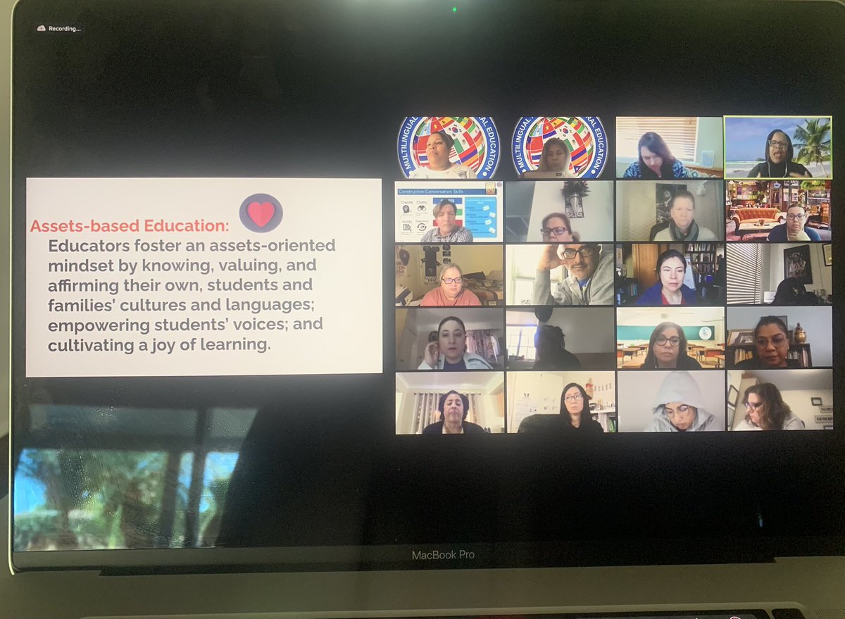 MMEDLAUSD's tweet photo. EL Micro Credential virtual Day2 meeting with our candidates a closer look at Assets-based Education🙌 https://t.co/4Lpsur0Qgf