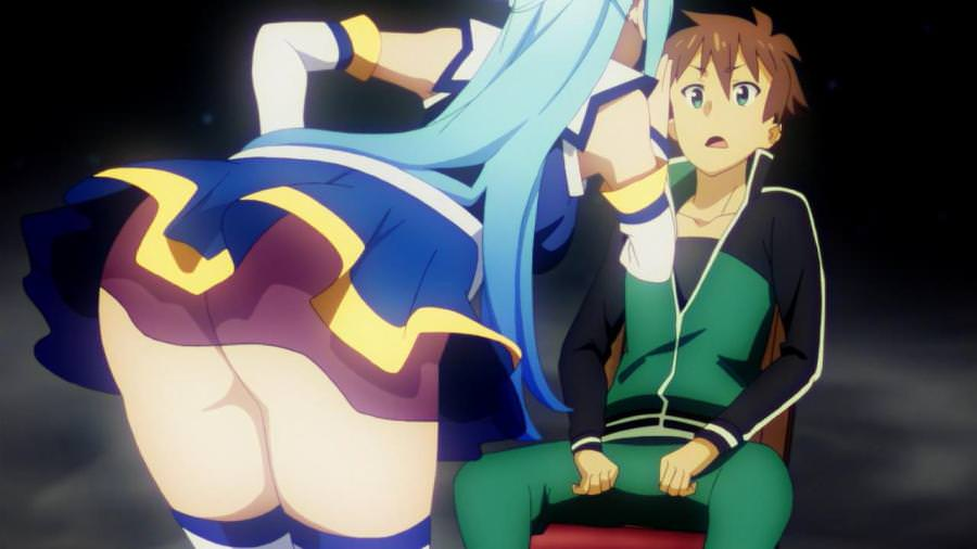 canyouseeass's tweet photo. Damn bro guess I worship her now 😞🙏 Never knew I was so religious. 
You can see Aqua's 🍑 in Konosuba 🤤
#NNN https://t.co/BFD7vJlCjH