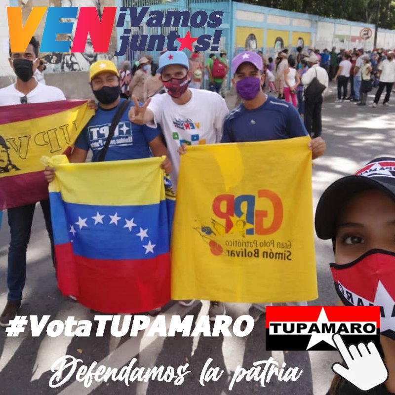 Solo en unidad, lograremos nuestros objetivos. Unidad de todas las fuerzas Revolucionarias, unidad del Pueblo organizado, unidad de los patriotas #LosRebeldesSomosMás #VotaTupamaro.

<a href="/NicolasMaduro/">Nicolás Maduro</a> <a href="/drodriven2/">Delcy Rodríguez</a> <a href="/dcabellor/">Diosdado Cabello R</a> <a href="/jorgerpsuv/">Jorge Rodríguez</a> <a href="/GPPSimonBolivar/">GPP Simón Bolívar</a> <a href="/WBenavides_MRT/">Williams Benavides</a>