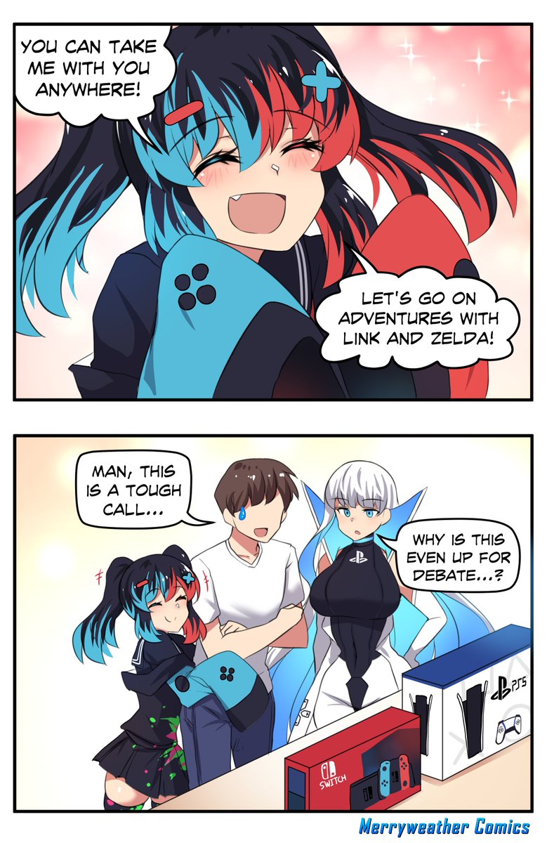 Merryweatherey's tweet image. Playstation 5 or Nintendo Switch