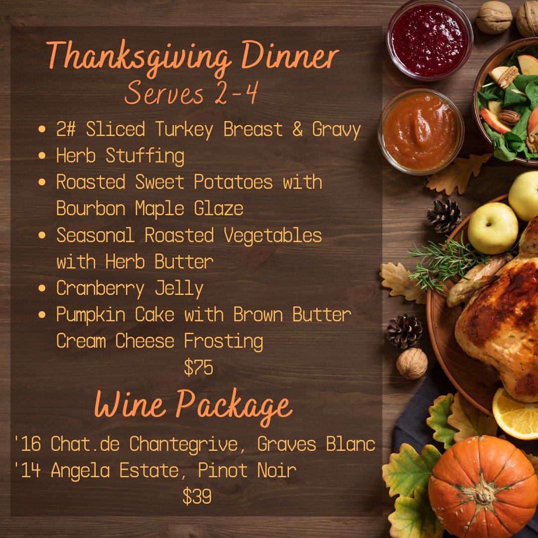Now accepting Thanksgiving Dinner pre-orders!

Pick yours up on Wednesday in reheatable containers and skip the cooking!

Please email info@blackpigcle.com to reserve today.