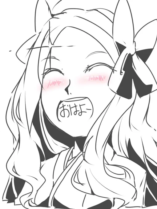 おはようございます!
元気が出ない日は朝からテンション高い朝風さんを描きました! 