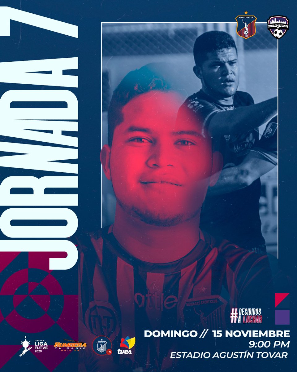 Monagas_SC's tweet photo. #LigaFUTVE 🇻🇪 ¡𝗩𝗔𝗠𝗢𝗦! ⚽

📆 Jornada 7
⚔️ @Metropolitanos_
🏟️ Agustín Tovar "La Carolina"
⏰ 9:00 PM
📺 @TVES_AlDia y #MonagasTV 
📻 https://t.co/FqoxHKuEYm 

#DecididosALuchar ✊
#YoSoyAzulgrana 🔵🔴 https://t.co/VnV66724AK