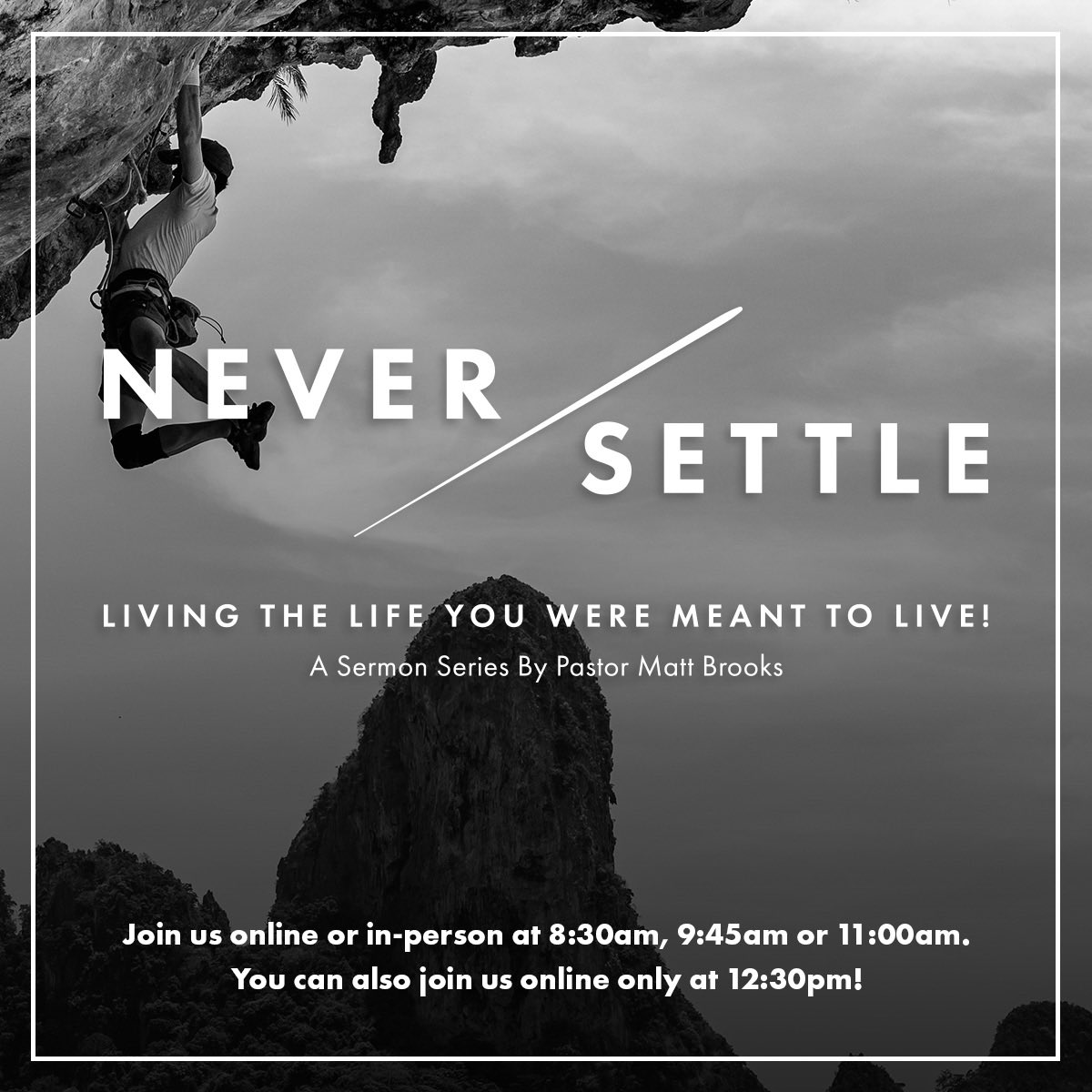 fbcba's tweet image. We would love for you to join us Sunday for a time of worship at 8:30am, 9:45am, and/or 11:00am! We also have an online-only service at 12:30pm!

We will be continuing Pastor Matt’s latest sermon series #NeverSettle! #SeeYouThere