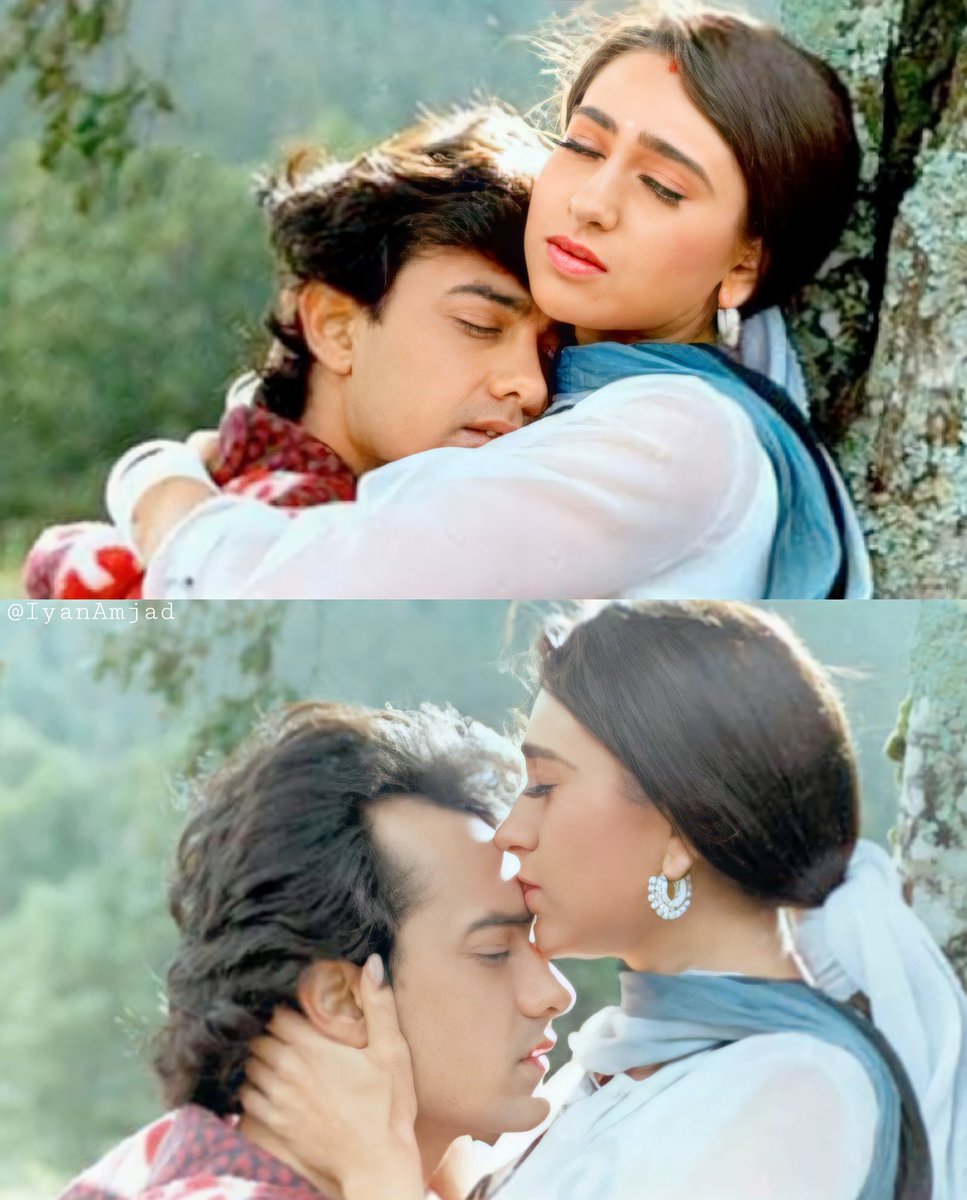 What a beautiful chemistry between  @aamir_khan and Karisma Kapoor in Raja Hindustani. I wish they did more movies together.They looked like a real life couple.  #24YearsOfRajaHindustani  @DarshanDharmesh