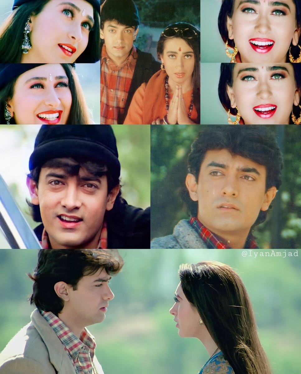 What a beautiful chemistry between  @aamir_khan and Karisma Kapoor in Raja Hindustani. I wish they did more movies together.They looked like a real life couple.  #24YearsOfRajaHindustani  @DarshanDharmesh