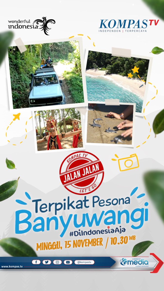 MJosephinePutri's tweet photo. Jalan jalan letsgo pk10.30 wib @KompasTV minggu 15november2020 https://t.co/57V5aPyDxH