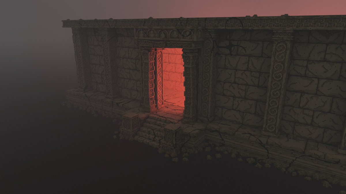 createwjeremiah's tweet photo. Experimenting with lighting is honestly one of my favorite things to do while working in 3D.  It does so much to set the mood and give you a fresh perspective.  #magicavoxel #screenshotsaturday #indiedev https://t.co/dUAmFW1ObM