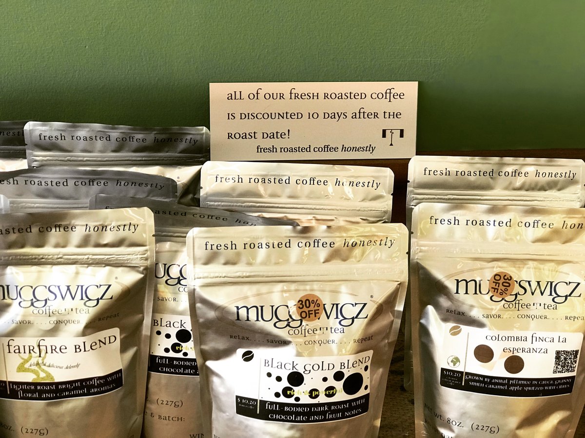 We discount our fresh roasted coffee beans after only 10 days from the roast date...Fresh Roasted Coffee...honestly!
#muggswigz #freshroasted #coffeebeans #coolbeans #honest #shoplocal #roasterdaily #cantonoh