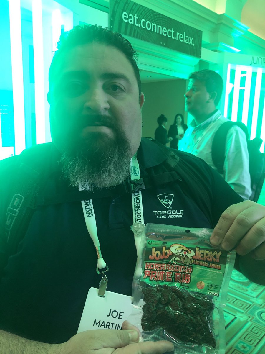 allyncrowe's tweet photo. Last year at this time we were having a blast at #NXTWORK when I found @joso_loco some of his jerky. https://t.co/P5VJZs0jII