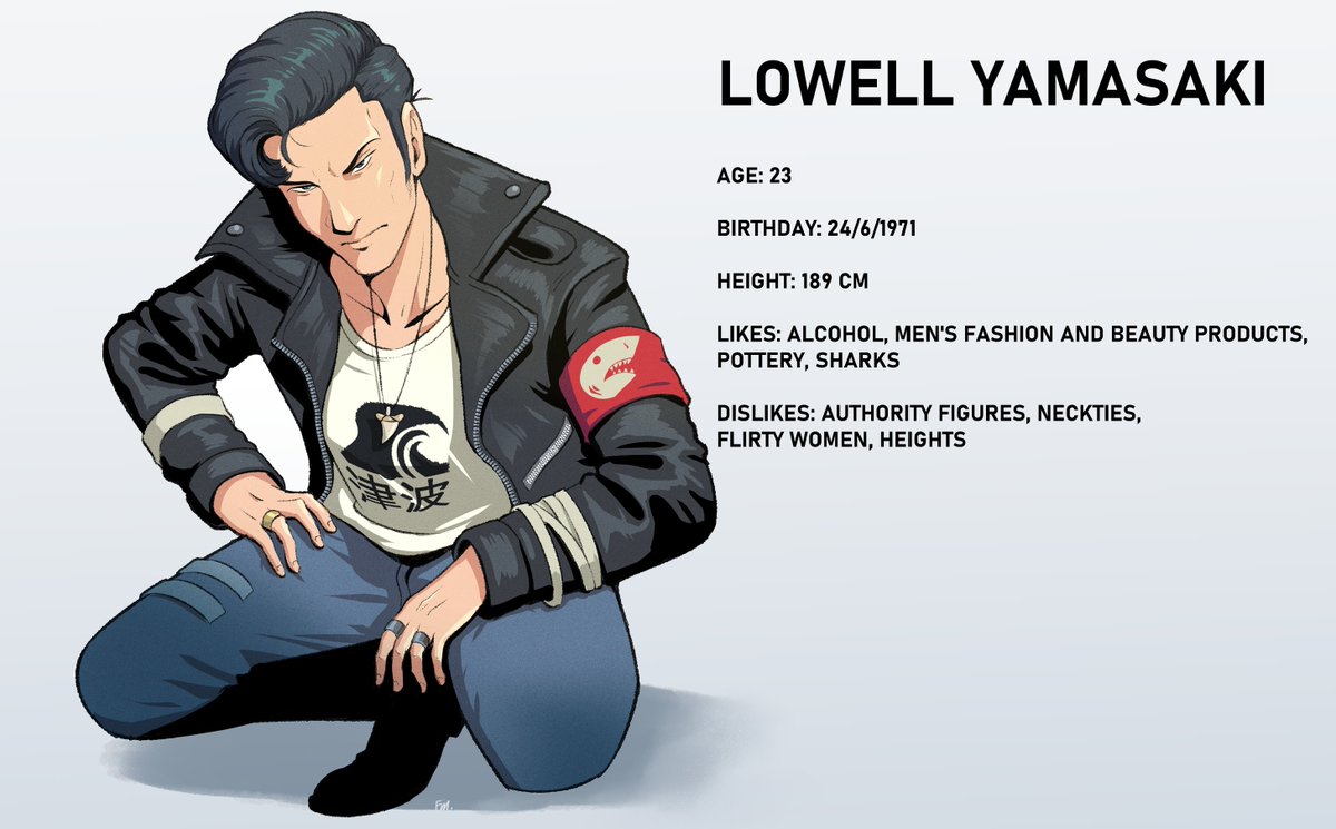 New character

Scary delinquent guy who wants to be more friendly and approachable, but unfortunately lacks tact 