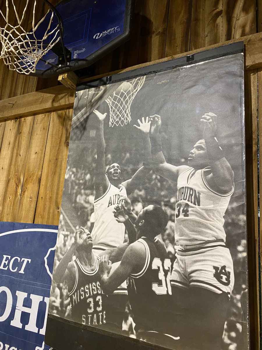 RJohnson9thDAG's tweet photo. During the C-19 pandemic my daughter and I have been wearing it out on the half-court goal in our barn. Today we brought in The Round Mound of Rebound to help out @TNTSirCharles https://t.co/yjHwVjTqXd