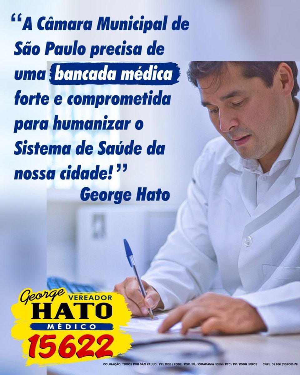 George Hato (@hatogeorge) on Twitter photo Para vereador vote em quem sabe cuidar da saúde. Vote no médico e vereador #georgehato 1️⃣5️⃣6️⃣2️⃣2️⃣
#Eleicoes2020 #vereadorsp #EleicoesMunicipais2020 Para vereador vote em quem sabe cuidar da saúde. Vote no médico e vereador #georgehato 1️⃣5️⃣6️⃣2️⃣2️⃣
#Eleicoes2020 #vereadorsp #EleicoesMunicipais2020
