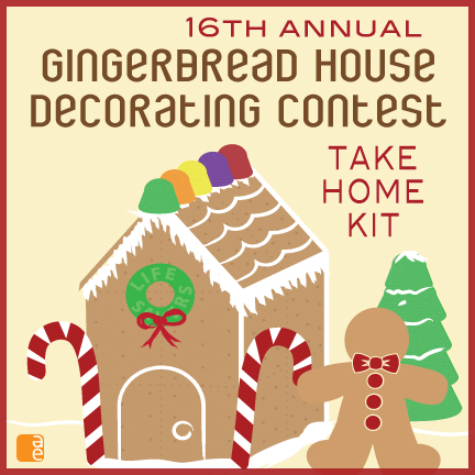 ArtistsExchange's tweet photo. This year AE is offering Take Home Kits for our 16th Annual Gingerbread House Decorating Contest! 
Houses can be reserved on our website. 🍬 https://t.co/ZnT32zwAPP