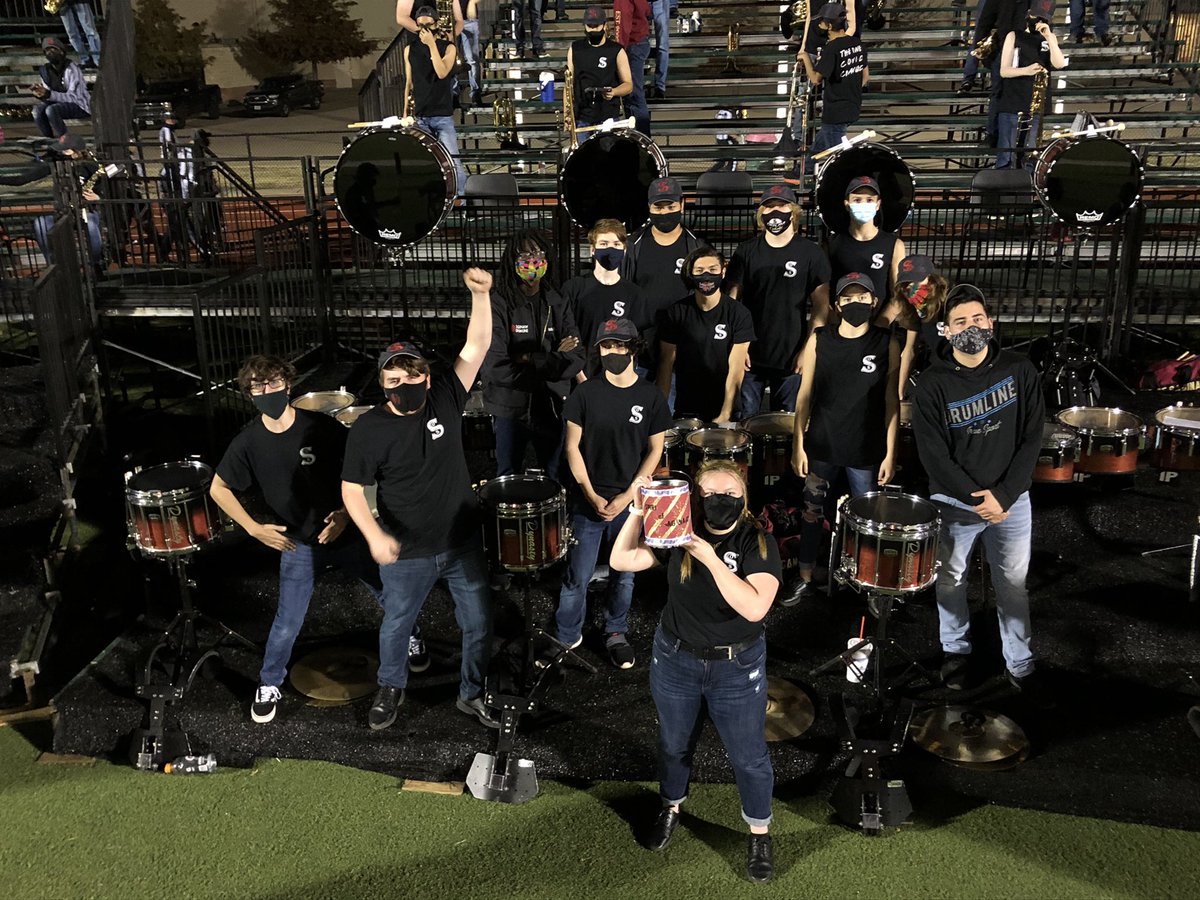 joanna got the spirit stick this week!! she is a responsible musician and is always helping out &amp; we appreciate it. and big congrats to the battery for earning the bucket! y’all are working hard and putting in the effort at every rehearsal, way to go🥳🥳