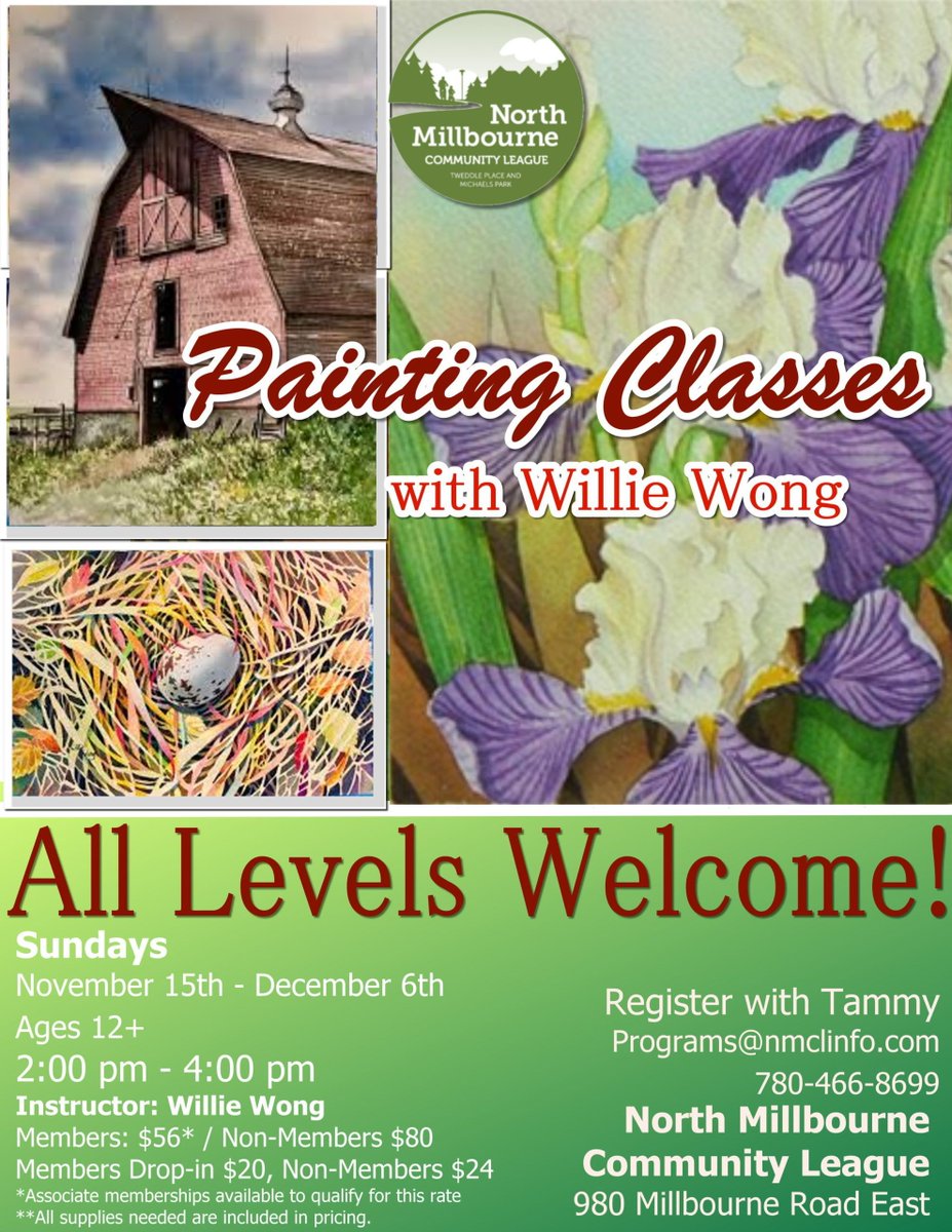 nmclinfo's tweet photo. Painting classes start up again tomorrow!! Secure your spot today: programs@nmclinfo.com, 780-466-8699.
*These classes still available for in person attendance.
#NMCLprograms #NMCLfun #Painting #Art https://t.co/VctHvBwMiK