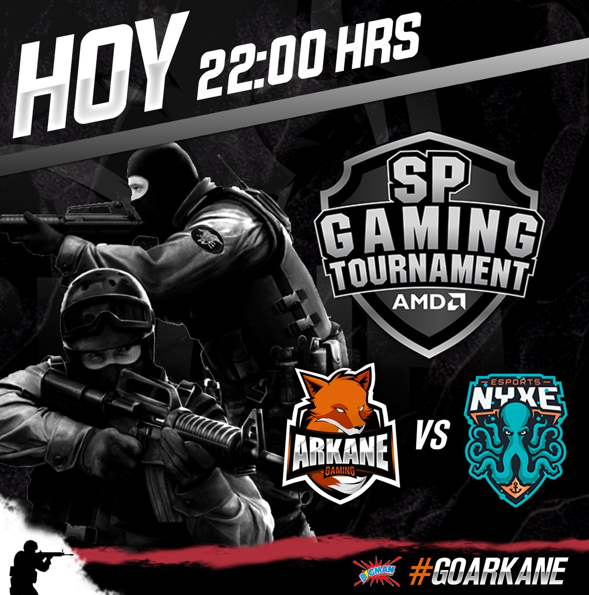 Arkane_Gaming_'s tweet photo. HOY 22:00 HRS @Arkane_Gaming_  vs @nyxeesport

Los chicos de CSGO estan preparados para ir con todo hoy #spgamingtournament @spgtchile

Recuerden apoyarnos atraves del stream oficial del torneo

https://t.co/5Seh3R5Wvy

#goarkane #csgo #SPGamingTournament https://t.co/GPKbXSInoU