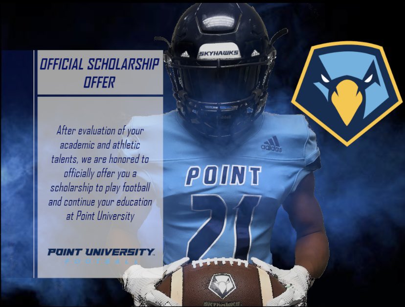 BibbeeBrock's tweet photo. Blessed to receive an offer from Point University!! @coachzeiders @CoachSimmonsFB @CoachHoon @whitenick20 https://t.co/VIxEFbEWNx