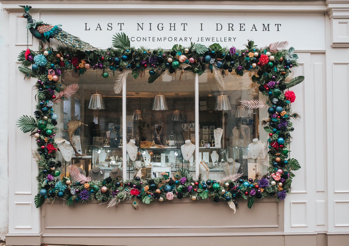 LNIDjewellery's tweet photo. Bringing #Belgravia to the bubble. #peggyporschen eat your heart out! Mini Liberty of the in Southwell Nottingham has created a Christmas #storefront to lift people’s spirits this #christmas2020. #storefrontcollective #ChristmasIsComing #christmasdecorations https://t.co/Fa6WDKGexS