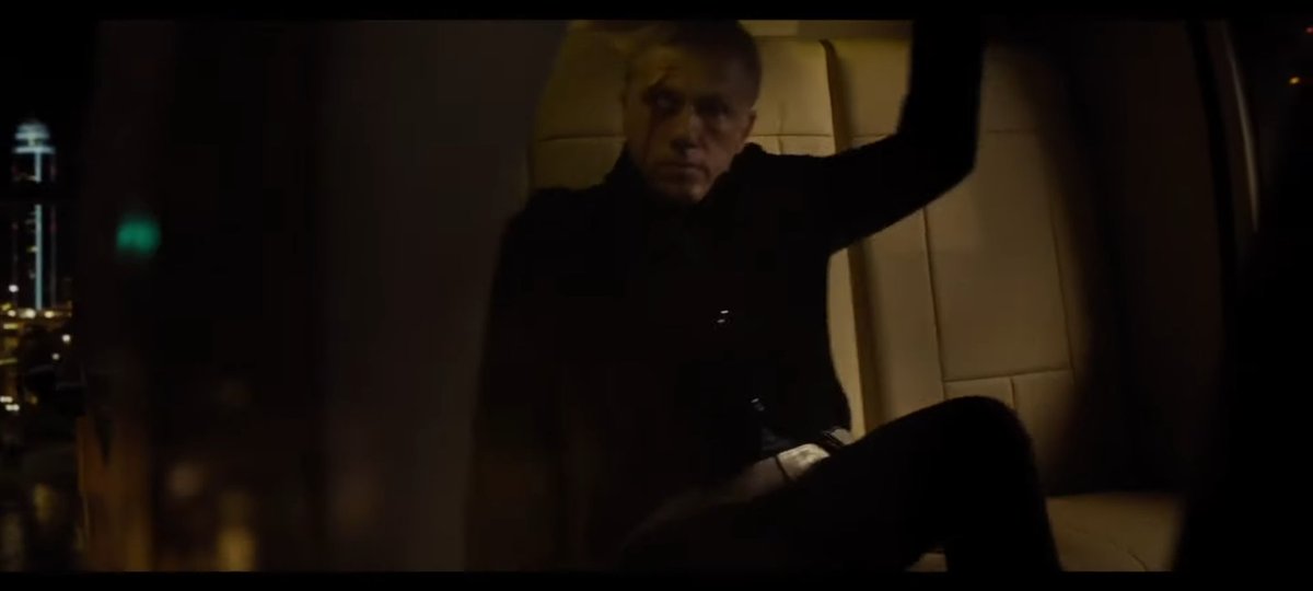 You can argue it's the watch exploding in his face, but since the main plan was still active, it's definitely the moment Blofeld realized his helicopter was going down