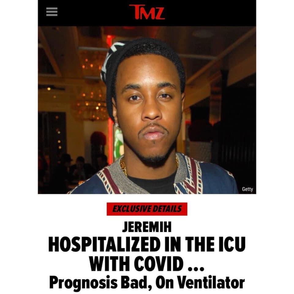 StreetScience01's tweet photo. @Jeremih has been rushed to an #ICU in #chicago, reportedly with serve complications from #covid_19.

#jeremih #rnb #rnbmusic #rnbsinger #ventilator #hospital #staysafe #stayathome #covid #shelterinplace #wearamask #wearyourmask #BeSafe #StaySafe #follow #streetscienceradio #ssr https://t.co/JUwwaqoXMT