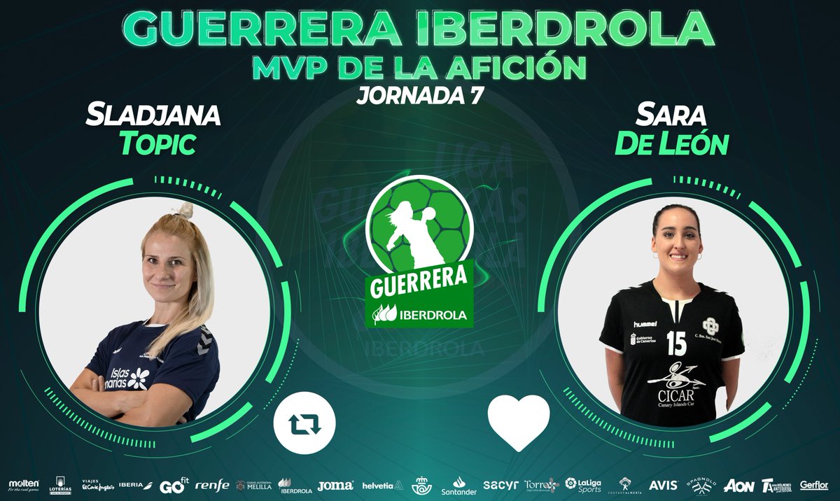 IberdrolaDHF's tweet photo. ⭐️#GuerreraIberdrola - Jornada 7

🆚 @cbptodelcarmen : @BMSanJoseObrero    
 
♻️RT: @SladjanaTopic  
❤️ Me gusta: Sara de León https://t.co/YsVccmd9z6