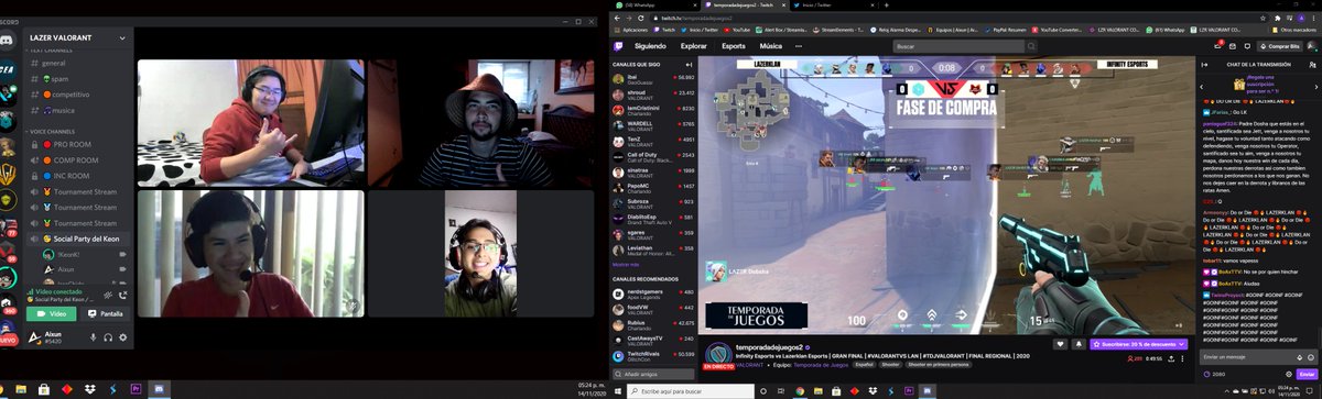 Aixun_'s tweet photo. Viendo la FINAL de la #ValorantVersus con estos buenos personajes y wapos @IsraChidoMX @Kr_Keon @Sethbreton2 ! #GoLazer #DoOrDie https://t.co/XDvXfNSHG0