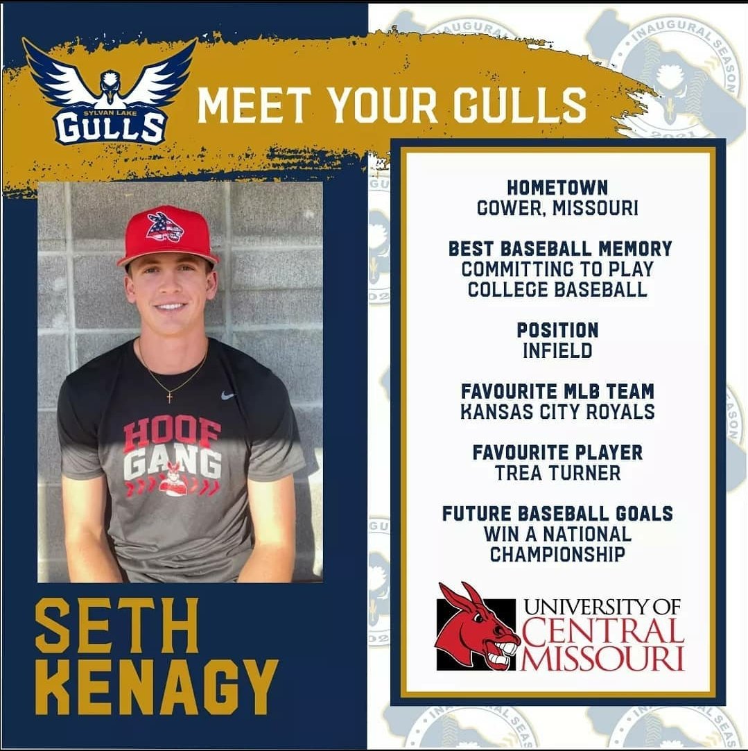 SylvanLakegulls's tweet photo. It's time for a #SigningsSaturday again. Introducing 2 infielders from D2 powerhouse University of Central Missouri; Cole Moore and Seth Kenagy!
Welcome to the #SylvanLakeGulls, excited to see you next summer!
#SylvanBorn #GullsBaseball
@Mules_Baseball @wcbleague https://t.co/u2GgUWmH9o