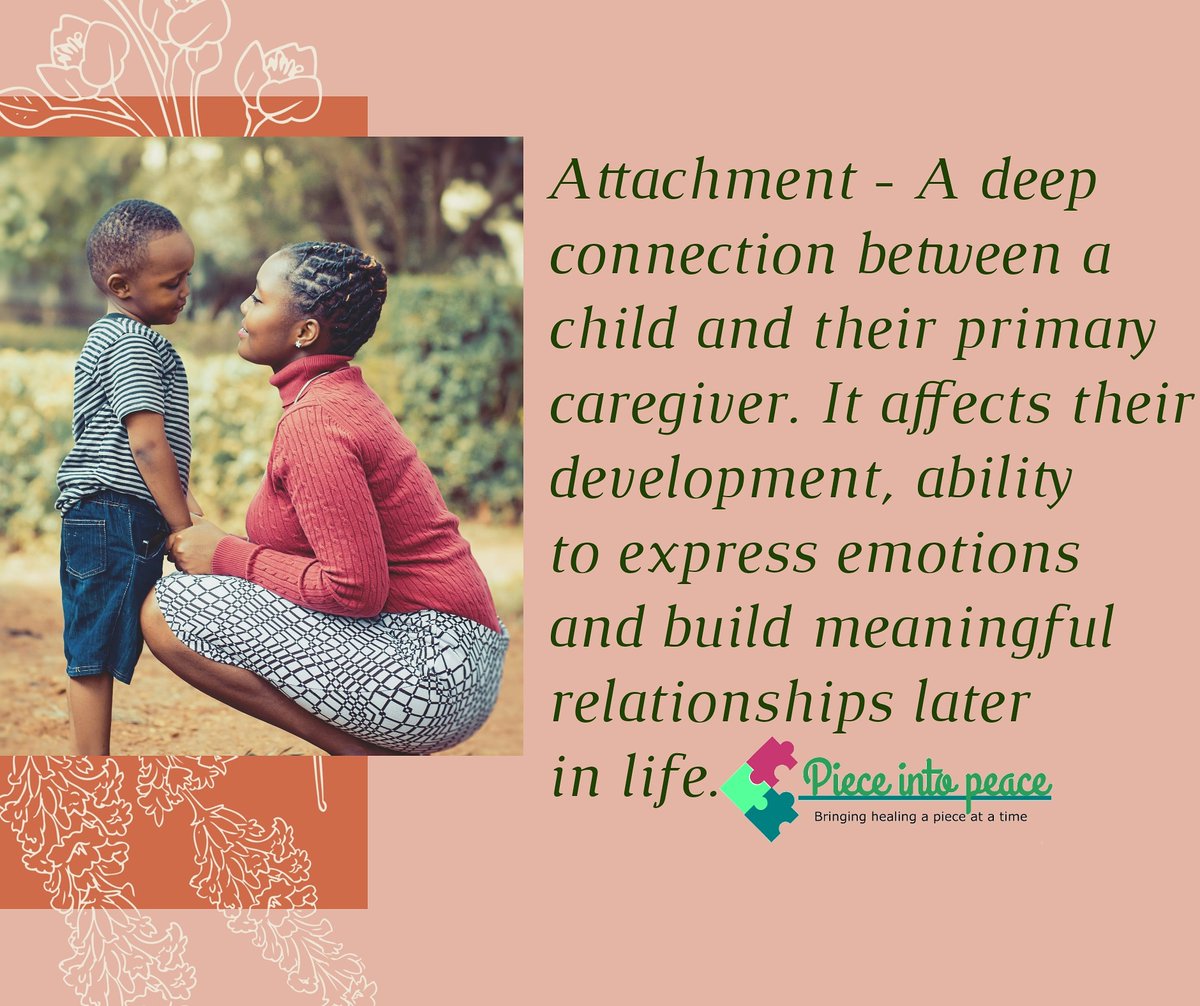 Pieceintopeace's tweet photo. Attachment- A deep connection between a child and their primary caregiver. It affects their development, ability to express emotions and build meaningful relationship later in life. 

#attachmenttheory #childandparent #ChildDevelopment #parentchildrelationship https://t.co/spQM2FazrB
